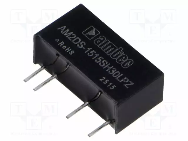 DC/DC MUUNNIN - 2W - TULOJÄNNITE 13,5÷16,5VDC - LÄHTÖJÄNNITE 15VDC - ITULO: 167MA - DC/DC muuntimet - AM2DS-1515SH30LPZ - 1