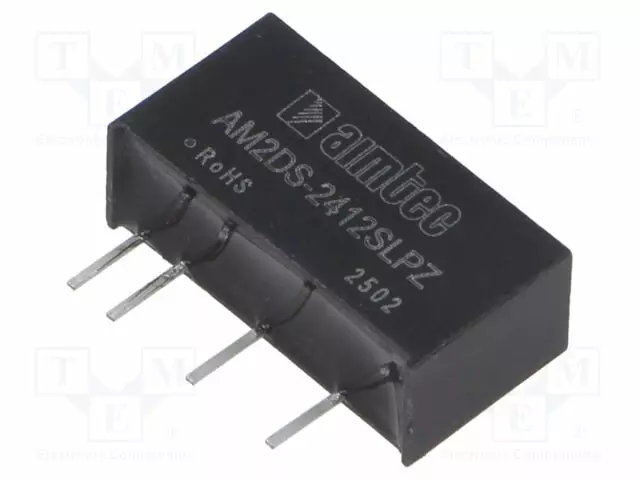 DC/DC MUUNNIN - 2W - TULOJÄNNITE 21,6÷26,4VDC - LÄHTÖJÄNNITE 12VDC - ITULO: 104MA - DC/DC muuntimet - AM2DS-2412SLPZ - 1