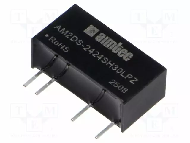 DC/DC MUUNNIN - 2W - TULOJÄNNITE 21,6÷26,4VDC - LÄHTÖJÄNNITE 24VDC - ITULO: 104MA - DC/DC muuntimet - AM2DS-2424SH30LPZ - 1