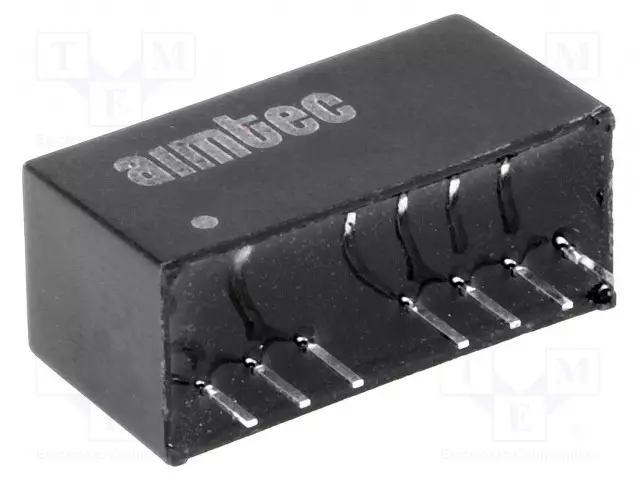 DC/DC MUUNNIN - 2W - TULOJÄNNITE 9÷18VDC - LÄHTÖJÄNNITE 5VDC - ULÄH2: -5VDC - SIP8 - DC/DC muuntimet - AM2G-1205DZ - 1