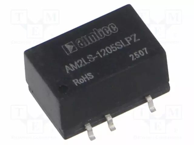 DC/DC MUUNNIN - 2W - TULOJÄNNITE 10,8÷13,2VDC - LÄHTÖJÄNNITE 5VDC - ITULO: 196MA - DC/DC muuntimet - AM2LS-1205SLPZ - 1