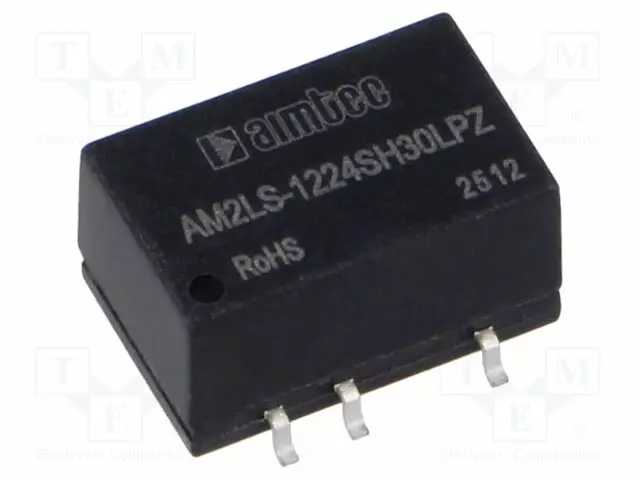 DC/DC MUUNNIN - 2W - TULOJÄNNITE 10,8÷13,2VDC - LÄHTÖJÄNNITE 24VDC - ITULO: 196MA - DC/DC muuntimet - AM2LS-1224SH30LPZ - 1