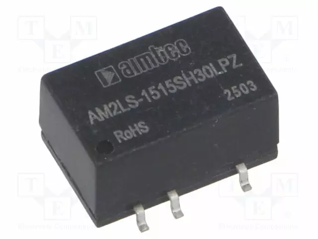 DC/DC MUUNNIN - 2W - TULOJÄNNITE 13,5÷16,5VDC - LÄHTÖJÄNNITE 15VDC - ITULO: 161MA - DC/DC muuntimet - AM2LS-1515SH30LPZ - 1