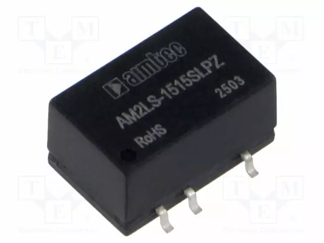 DC/DC MUUNNIN - 2W - TULOJÄNNITE 13,5÷16,5VDC - LÄHTÖJÄNNITE 15VDC - ITULO: 161MA - DC/DC muuntimet - AM2LS-1515SLPZ - 1