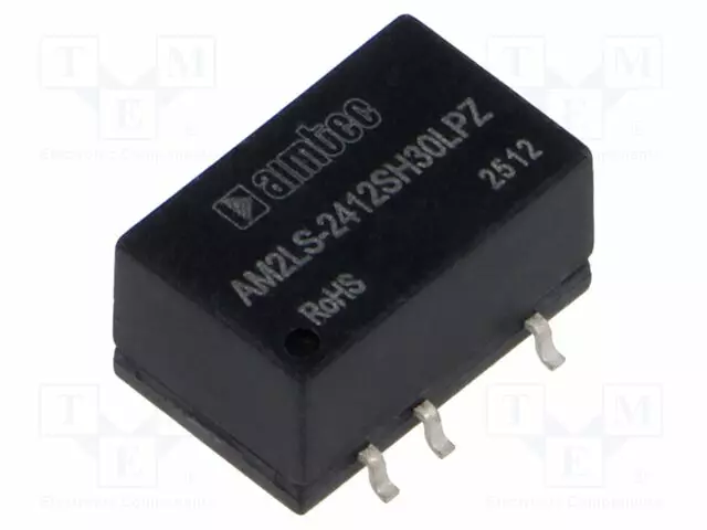 DC/DC MUUNNIN - 2W - TULOJÄNNITE 21,6÷26,4VDC - LÄHTÖJÄNNITE 12VDC - ITULO: 98MA - DC/DC muuntimet - AM2LS-2412SH30LPZ - 1
