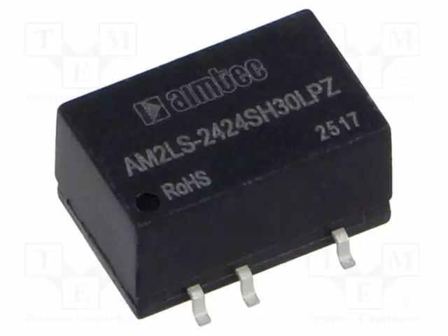 DC/DC MUUNNIN - 2W - TULOJÄNNITE 21,6÷26,4VDC - LÄHTÖJÄNNITE 24VDC - ITULO: 98MA - DC/DC muuntimet - AM2LS-2424SH30LPZ - 1