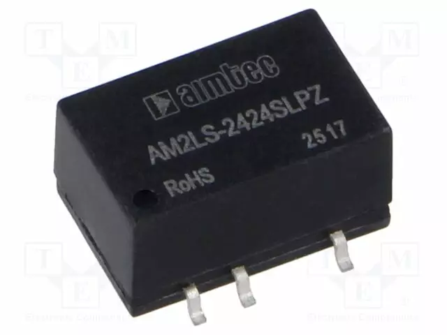 DC/DC MUUNNIN - 2W - TULOJÄNNITE 21,6÷26,4VDC - LÄHTÖJÄNNITE 24VDC - ITULO: 98MA - DC/DC muuntimet - AM2LS-2424SLPZ - 1