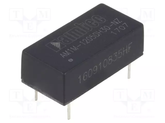 DC/DC MUUNNIN - 1W - TULOJÄNNITE 10,8÷13,2VDC - LÄHTÖJÄNNITE 5VDC - ULÄH2: -5VDC - DC/DC muuntimet - AM1M-1205DH30-NZ - 1