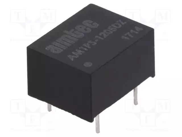 DC/DC MUUNNIN - 1W - TULOJÄNNITE 10,8÷13,2VDC - LÄHTÖJÄNNITE 5VDC - ULÄH2: -5VDC - DC/DC muuntimet - AM1PS-1205DZ - 1