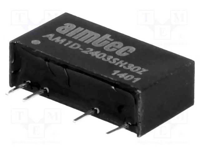 DC/DC MUUNNIN - 1W - TULOJÄNNITE 21,6÷26,4VDC - LÄHTÖJÄNNITE 3,3VDC - ILÄH: 300MA - DC/DC muuntimet - AM1D-2403SH30Z - 1