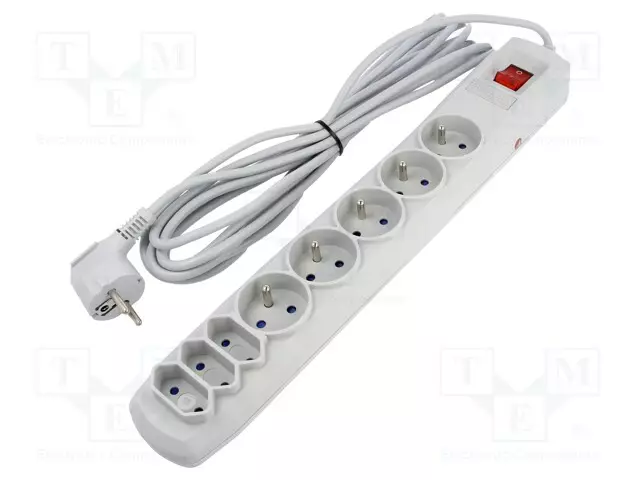 JATKOJOHTO: SUOJAUS-PISTORASIAT: 8 - 250VAC - 10A - HARMAA - Tietokonetarvikkeet - muut - R850SZ - 1