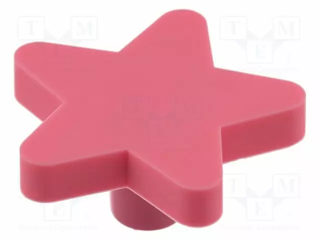 KNOB - H: 48MM - RUBBER,ZAMAK - W: 50MM - FOR CHILDRENS - STAR - FURNITURE - Sormiruuvit ja nupit - GTV-UM-STAR-RZ - 1