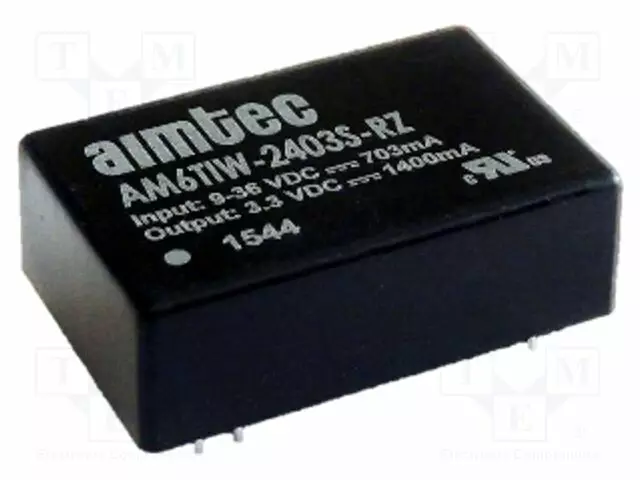 DC/DC MUUNNIN - 6W - TULOJÄNNITE 18÷75VDC - LÄHTÖJÄNNITE 15VDC - ULÄH2: -15VDC - DIP24 - DC/DC muuntimet - AM6TIW-4815D-RZ - 1