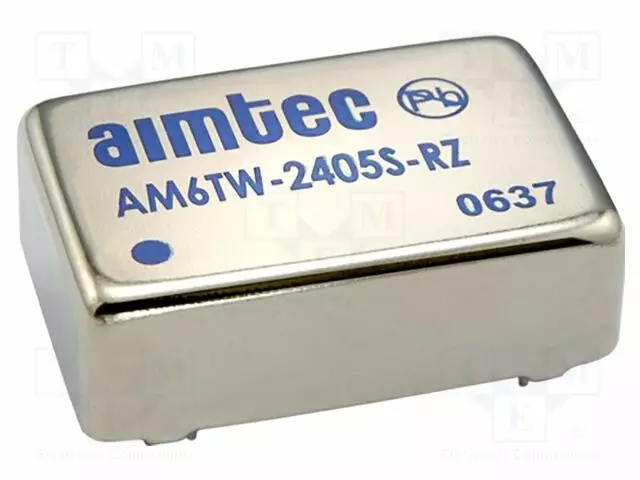 DC/DC MUUNNIN - 6W - TULOJÄNNITE 18÷72VDC - LÄHTÖJÄNNITE 24VDC - ILÄH: 250MA - DIP24 - DC/DC muuntimet - AM6TW-4824S-RZ - 1