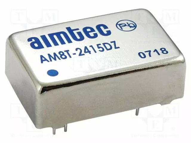 DC/DC MUUNNIN - 8W - TULOJÄNNITE 9÷18VDC - LÄHTÖJÄNNITE 7,2VDC - ULÄH2: -7,2VDC - THT - DC/DC muuntimet - AM8T-1207DZ - 1