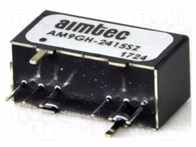 DC/DC MUUNNIN - 9W - TULOJÄNNITE 18÷75VDC - LÄHTÖJÄNNITE 5VDC - ULÄH2: -5VDC - SIP8 - DC/DC muuntimet - AM9GH-4805DZ - 1