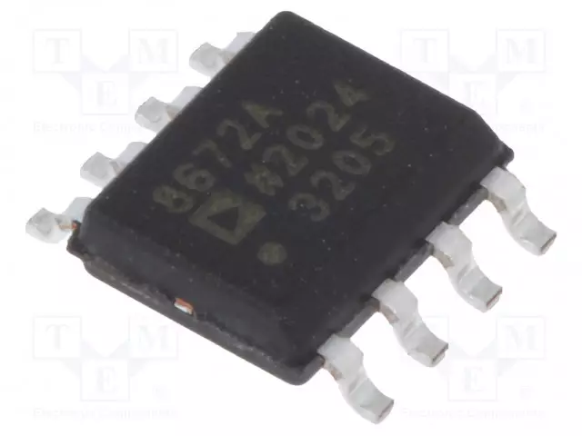 OPERAATIOVAHVISTIN - 10MHZ - CH: 2 - ±5÷18VDC,10÷36VDC - SO8 - 125UV - Operaatiovahvistimet - SMD - AD8672ARZ - 1
