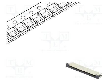 LIITIN: FFC/FPC - SMT - PIN: 24 - LIITOKSET: KUPARI - TINATTU - 1MM - ZIF - FFC/FPC liittimet rasteri 1,00mm - DS1020-07-24VBT1B- - 1